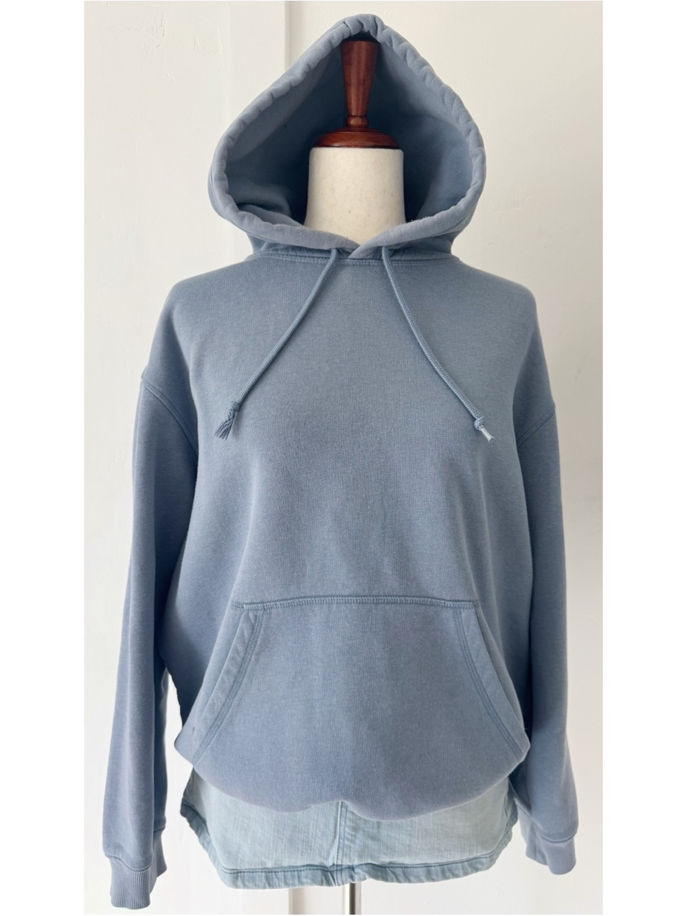 H&M Muted Blue Hooded Essential Sweatshirt